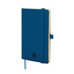 Finocam Nexo Quaderno a Copertina Morbida - 72 Fogli - 90x150mm - Carta Crema da 80g/m2 - Tasca Interna - Chiusura con Elastico - Portapenne - Fogli Microperforati - Colore Blu Marino