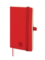 Finocam Nexo Quaderno a Copertina Morbida - 72 Fogli - 90x150 mm - Carta Crema da 80 g/m² - Tasca Interna - Chiusura con Elastico - Portapenne - Fogli Microperforati - Colore Rosso
