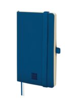 Finocam Nexo Quaderno a Copertina Morbida - 72 Fogli - 90x150mm - Righe Orizzontali - Carta Crema da 80g/m2 - Tasca Interna - Portapenne - Fogli Microperforati - Colore Blu Marino