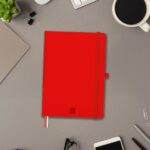 Finocam Nexo Quaderno a Copertina Morbida - 72 Fogli - Formato A5 - 148x210 mm - Righe Orizzontali - Carta Crema da 80 g/m² - Tasca Interna - Portapenne - Fogli Microperforati - Colore Rosso - immagine 2