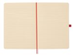 Finocam Nexo Quaderno a Copertina Morbida - 72 Fogli - Formato A5 - 148x210 mm - Righe Orizzontali - Carta Crema da 80 g/m² - Tasca Interna - Portapenne - Fogli Microperforati - Colore Rosso - immagine 4