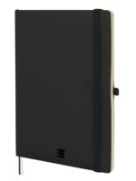 Finocam Nexo Quaderno a Copertina Morbida - 72 Fogli - Formato B5 - 176x250mm - Righe Orizzontali - Carta Crema da 80g/m² - Tasca Interna - Portapenne - Fogli Microperforati - Colore Nero