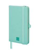 Finocam Nexo Quaderno con copertina rigida - 72 fogli - 90x150 mm - Carta color crema da 80 g/m² - Liscia - Tasca interna - Chiusura con elastico - Fogli microperforati - Colore turchese