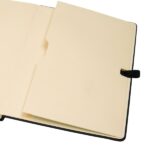 Finocam Nexo Taccuino con Copertina Rigida - 72 Fogli - Formato A5 - 148x210 mm - Carta Crema da 80 g/m² - Liscia - Tasca Interna - Chiusura con Elastico - Fogli Microperforati - Colore Nero - immagine 5