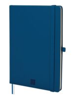 Finocam Nexo Quaderno con copertina rigida - 72 fogli - Formato A5 - 148x210 mm - Carta crema da 80 g/m² - Liscia - Tasca interna - Chiusura con elastico - Fogli microperforati - Colore blu navy