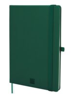 Finocam Nexo Quaderno con copertina rigida - 72 fogli - Formato A5 - 148x210 mm - Carta color crema da 80 g/m² - Liscio - Tasca interna - Chiusura con elastico - Fogli microperforati - Colore verde scuro