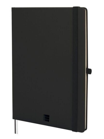 Finocam Nexo Quaderno con copertina rigida - 72 fogli - Formato B5 - 176x250 mm - Carta crema da 80 g/m² - Liscia - Tasca interna - Chiusura con elastico - Fogli microperforati - Colore nero