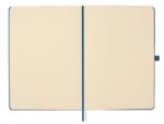 Finocam Nexo Taccuino con Copertina Rigida - 72 Fogli - Formato A5 - 148x210 mm - Carta Crema da 80 g/m² - Tasca Interna - Chiusura con Elastico - Portapenne - Fogli Microperforati - Colore Blu Marino - immagine 4