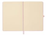 Finocam Nexo Taccuino con copertina rigida - 72 fogli - Formato A5 - 148x210 mm - Carta color crema da 80 g/m² - Tasca interna - Chiusura con elastico - Portapenne - Fogli microperforati - Colore rosa - immagine 4