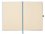 Finocam Nexo Taccuino con copertina rigida - 72 fogli - Formato B5 - 176x250 mm - Carta color crema da 80 g/m² - Tasca interna - Chiusura con elastico - Portapenne - Fogli microperforati - Colore blu navy - immagine 4