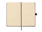 Finocam Nexo Quaderno con copertina rigida - 72 fogli - 90x150 mm - Righe orizzontali - Carta color crema da 80 g/m² - Tasca interna - Portapenne - Fogli microperforati - Colore nero - immagine 4