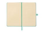 Finocam Nexo Taccuino con copertina rigida - 72 fogli - 90x150 mm - Righe orizzontali - Carta color crema da 80 g/m² - Tasca interna - Portapenne - Fogli microperforati - Colore turchese - immagine 4