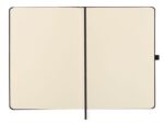 Finocam Nexo Double Quaderno con Copertina Rigida - 144 Fogli - Formato A5 - 148x210 mm - Carta Crema da 80 g/m² - Liscio - Tasca Interna - Chiusura con Elastico - Fogli Microperforati - Colore Nero - immagine 4