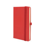 Finocam Class Quaderno con copertina rigida - 96 fogli - 100x150 mm - Carta crema da 80 g/m² - Liscia - Tasca interna - Chiusura con elastico - Fogli microperforati - Colore rosso
