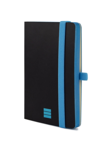 Finocam Modern Taccuino con copertina leggera - 72 fogli - 100x150 mm - Carta crema da 80 g/m² - Liscio - Tasca interna - Chiusura con elastico - Fogli microperforati - Colore nero