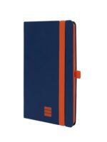 Finocam Modern Quaderno con copertina leggera - 72 fogli - 100x150 mm - Carta crema da 80 g/m² - Tasca interna - Chiusura con elastico - Fogli microperforati - Colore blu
