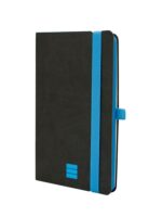 Finocam Modern Taccuino con copertina leggera - 72 fogli - 100x150 mm - Carta color crema da 80 g/m² - Tasca interna - Chiusura con elastico - Fogli microperforati - Colore nero