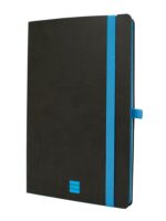 Finocam Modern Taccuino con Copertina Leggera - 72 Fogli - Formato A5 - 148x210 mm - Carta Crema da 80 g/m² - Tasca Interna - Chiusura con Elastico - Fogli Microperforati - Colore Nero