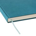 Finocam Event Libro degli ospiti - 80 fogli - 250x250 mm - Carta avorio da 120 g/m² - Copertina sintetica in similpelle - Colore blu - immagine 5