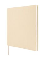 Finocam Jazz Libro degli ospiti - 80 fogli - 250x250 mm - Carta avorio da 120 g/m² - Copertina in tessuto - Colore crema