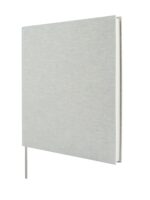 Finocam Jazz Libro degli ospiti - 80 fogli - 250x250 mm - Carta avorio da 120 g/m² - Copertina in tessuto - Colore grigio