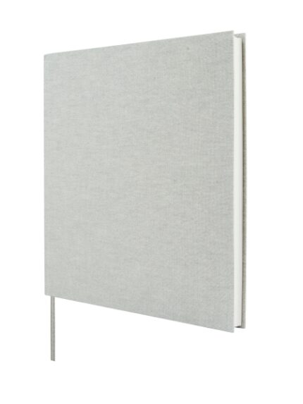 Finocam Jazz Libro degli ospiti - 80 fogli - 250x250 mm - Carta avorio da 120 g/m² - Copertina in tessuto - Colore grigio