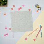 Finocam Jazz Libro degli ospiti - 80 fogli - 250x250 mm - Carta avorio da 120 g/m² - Copertina in tessuto - Colore grigio - immagine 2