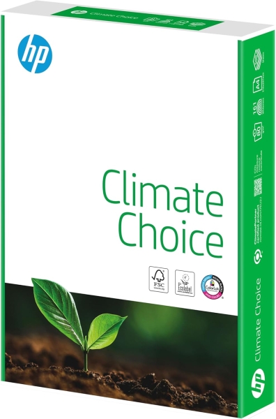 HP Climate Carta A4 80 g 210x297 mm (500 fogli) Bianca - Certificazione ClimatePartner - Imballaggio in carta riciclata