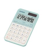 Casio SL-310YC Calcolatrice tascabile con display LCD a 10 cifre - Calcolo delle imposte - Alimentazione solare e a batterie - Compatta e leggera - Colore verde chiaro/bianco - immagine 2