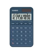 Casio SL-310YC Calcolatrice tascabile con display LCD a 10 cifre - Calcolo delle imposte - Alimentazione solare e a batterie - Compatta e leggera - Colore blu navy