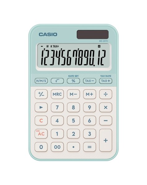 Casio SL-20YC Calcolatrice da tavolo con display LCD a 12 cifre - Calcolo di imposte