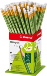 Stabilo GREENgraph Espositore con 60 matite di grafite con gomma - Miniera HB 2