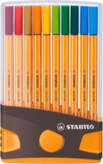 4 mm - Inchiostro a base d'acqua - Adatto per righelli e modelli - Colori assortiti