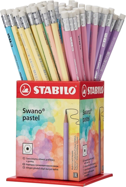 Stabilo Swano Pastel Espositore con 72 matite di grafite HB da 2