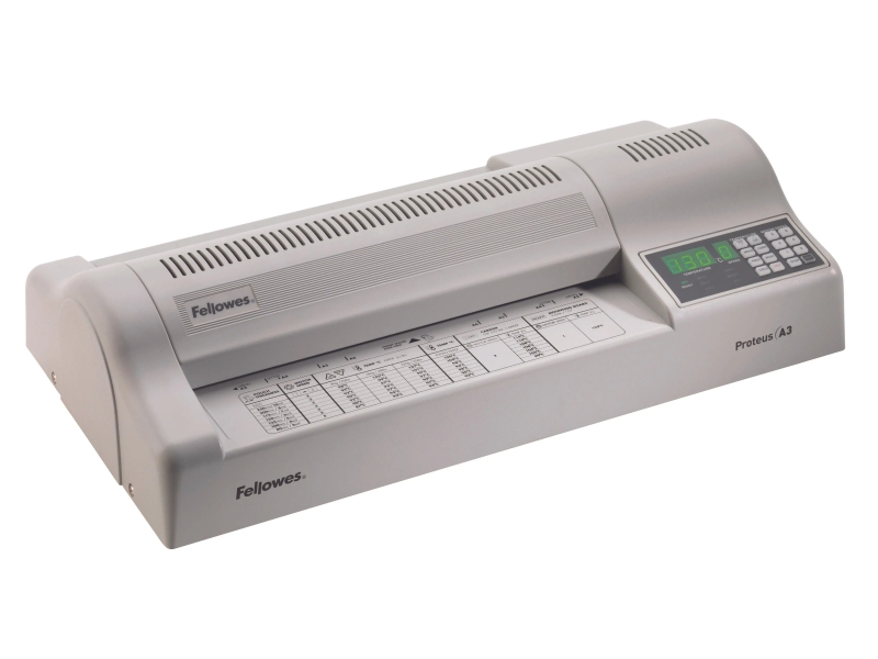 Fellowes Proteus Plastificatrice A3 - Utilizzo a caldo e a freddo - 6 rulli - Temperatura e velocità regolabili - Buste fino a 250 micron - Spessore fino a 2 mm - 31 Fellowes Proteus Plastificatrice A3 - Utilizzo a caldo e a freddo - 6 rulli - Temperatura e velocità regolabili - Buste fino a 250 micron - Spessore fino a 2 mm - 31