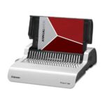 Fellowes Pulsar E 300 Rilegatrice elettrica - Perforazione fino a 20 fogli - Rilegatura fino a 300 fogli A4 - Caricamento verticale - Margine regolabile - Kit di avvio incluso - 13x39x49 cm - Trasparente