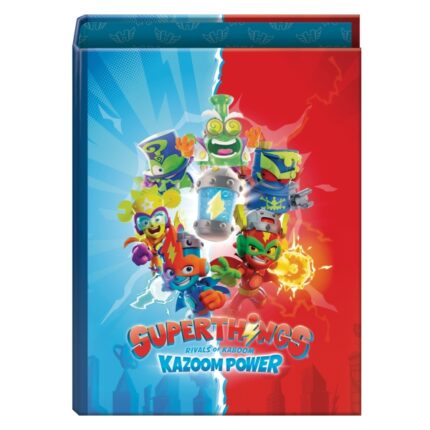 Dohe Superthings Raccoglitore a 4 anelli da 40 mm - Formato Folio - Risguardi stampati - Copertina in cartoncino plastificato - 26x34x6 cm - Multicolore