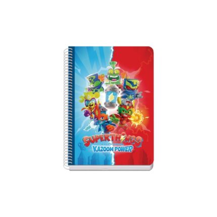 Dohe Superthings Quaderno a spirale metallica - Formato A5 - 100 fogli offset da 90 g - 5x5 mm - Microperforati - Banda colorata - Copertina rigida plastificata - 15x21x2 cm - Multicolore