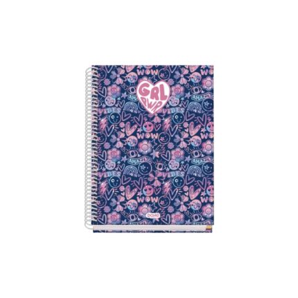 Dohe Girl Power Quaderno a spirale metallica - Formato A5 - 100 fogli offset da 90 g - 5x5 mm - Microperforati - Fascia colorata - Copertina rigida plastificata - 16x21x2 cm - Multicolore