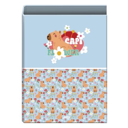 Dohe Capi Flower Raccoglitore con 4 anelli da 40 mm - Formato Folio - Risguardi stampati - Copertina in cartoncino plastificato - 26x34x6 cm - Multicolore