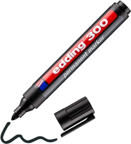 5 e 3 mm - Inchiostro quasi inodore - Cappuccio con clip - Asciugatura rapida - Colori: nero