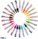 Edding 5000 Acrylic Espositore con 57 pennarelli acrilici permanenti - Punta smussata 4-15 mm - Tratto 5-10 mm - Resistente alla luce - Asciugatura rapida - Colori assortiti, gamma completa - immagine 5