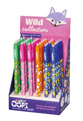 Carioca Wild Collection Oops Espositore con 30 penne cancellabili - Punta 0