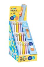 Espositore Carioca Unlock Gel con 60 penne a inchiostro gel retrattili - Punta da 0