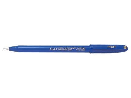 Pilot Super Color Pennarello permanente ultra sottile - Punta in poliacetale da 1 mm - Senza xilene - Colore blu