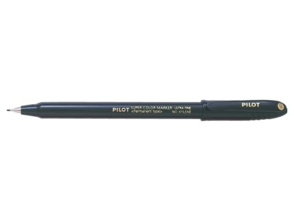 Pilot Super Color Pennarello permanente ultra sottile - Punta in poliacetale da 1 mm - Senza xilene - Colore nero