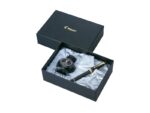 Pilot Custom 823 M Penna Stilografica - Pennino in oro 14 carati - Corpo nero trasparente - In confezione regalo singola con un calamaio Pilot