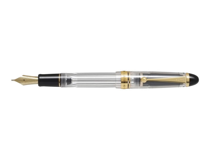 Pilot Custom 823 F Penna Stilografica - Pennino in oro 14K - Corpo trasparente - In confezione regalo singola con un calamaio Pilot Pilot Custom 823 F Penna Stilografica - Pennino in oro 14K - Corpo trasparente - In confezione regalo singola con un calamaio Pilot