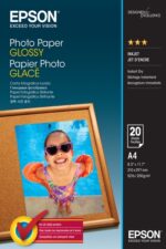 Epson Photo Glossy Confezione da 20 fogli di carta fotografica - A4 - Grammatura 200 g/m² - Finitura lucida - Compatibile con stampanti a getto d'inchiostro - Colore bianco