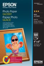 Epson Photo Glossy Confezione da 500 fogli di carta fotografica - 10x15 cm - Grammatura 200 g/m² - Finitura lucida - Compatibile con stampanti a getto d'inchiostro - Colore bianco